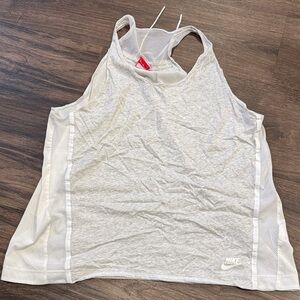 Nike Light Gray and White Mesh Tank Top & UA Pink, gray& coral Tank Top